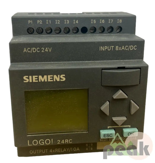 6ED1052-1HB00-0BA5 SIEMENS LOGIC MODULE 24V AC/DC RELAY 8X INPUT 4X OUTPUT WITH DISPLAY ELECTRICAL